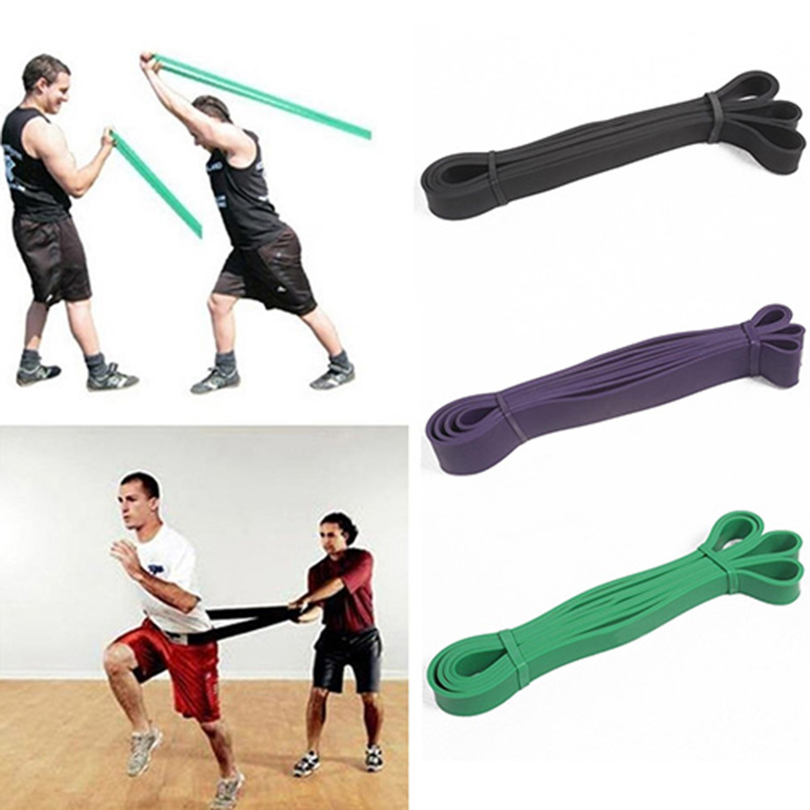 Details about   GYM Latex Exercise Bands Resistance Elastic Band Pull Up Assist Bands Fitness 