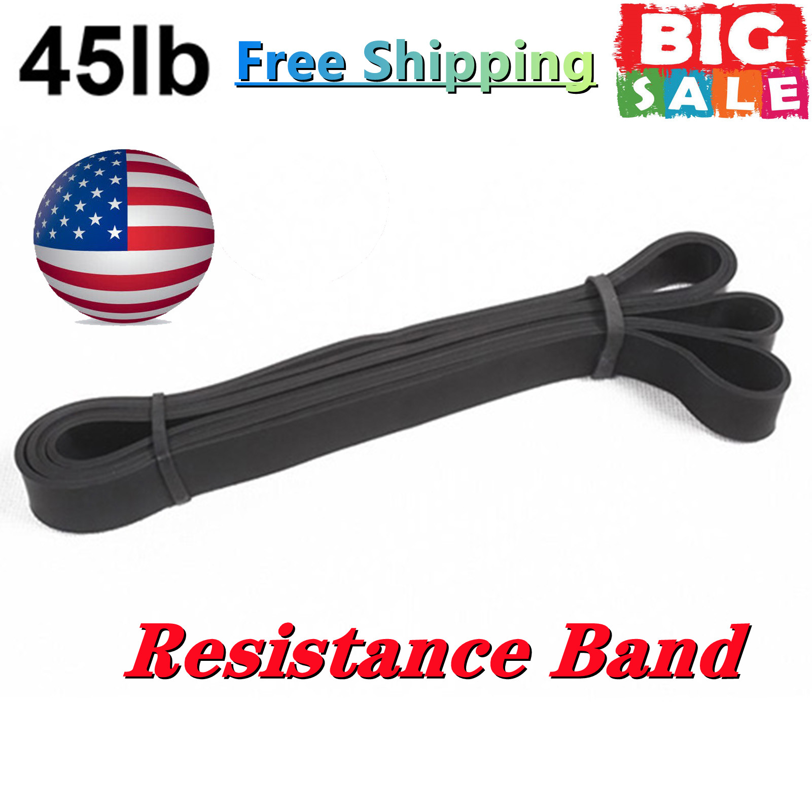 GYM Latex Exercise Bands Resistance Elastic Band Pull Up Assist Bands Fitness B5 